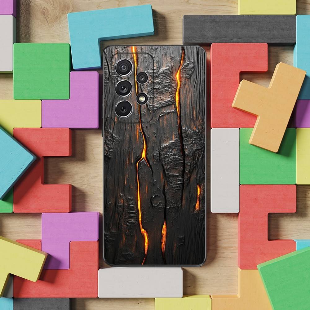 Чехол для телефона с рисунком натурального дерева для Samsung S22, S21, S20, S10, S9, S25, S24, S23, Ultra, FE, Plus, Lite, Мягкий силикон, Черный