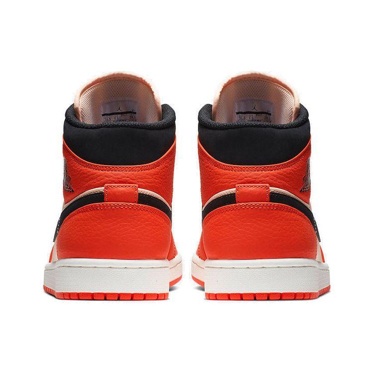 Кроссовки Air Jordan 1 Retro Mid SE Team оранжевые мужские черные 852542-800