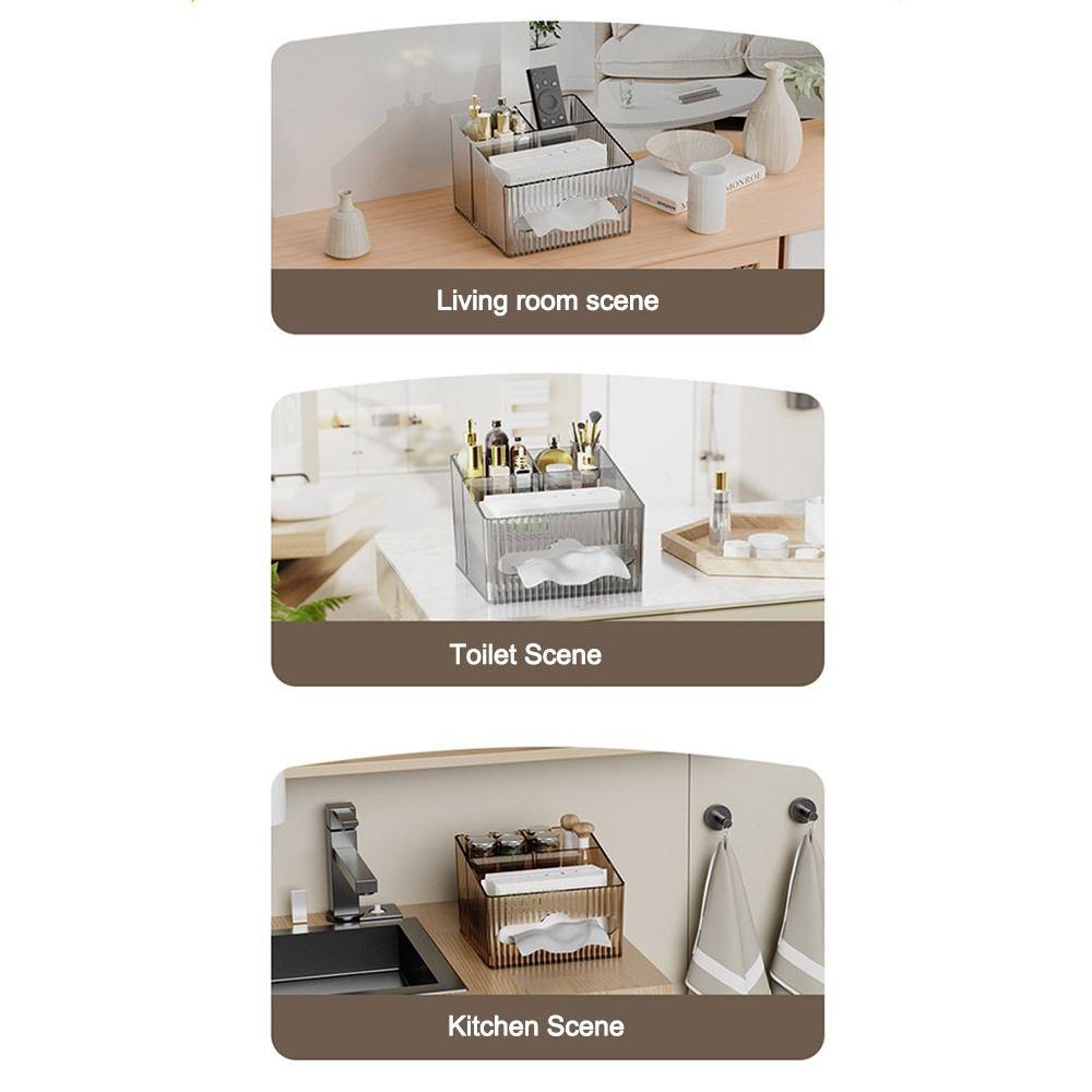 Пылезащитный настольный ящик для хранения, прозрачные коробки для косметики, новая коробка для салфеток