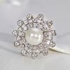 Snowflakes Pattern Corsage Brooch Breastpin Hollowed-out Alloy Inlaid Rhinestone Lady Women Valentine Gift