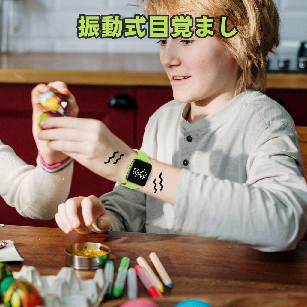 Digital Smart Activity 5ATM Sports Alarm Date and Day Elementary School Junior High School Japanese Instruction Manual Included Boys' Watch,