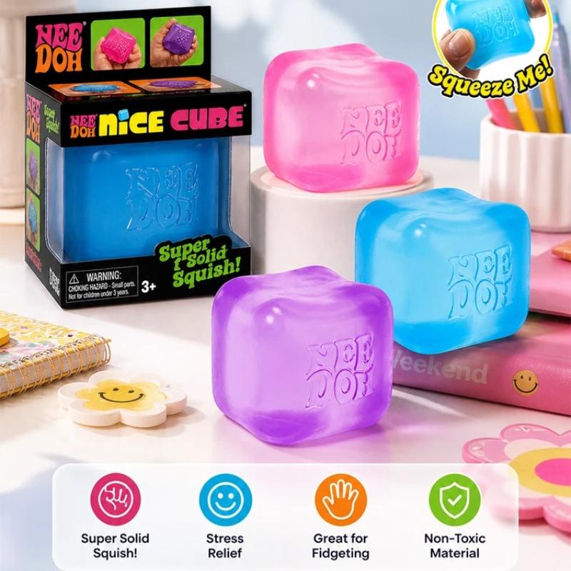 В наличии Сквиши Schylling Needoh Nice Cube Сенсорная игрушка Фиджет Сквиши Needooh Needoh Антистрессовые кубики Игрушка для снятия стресса