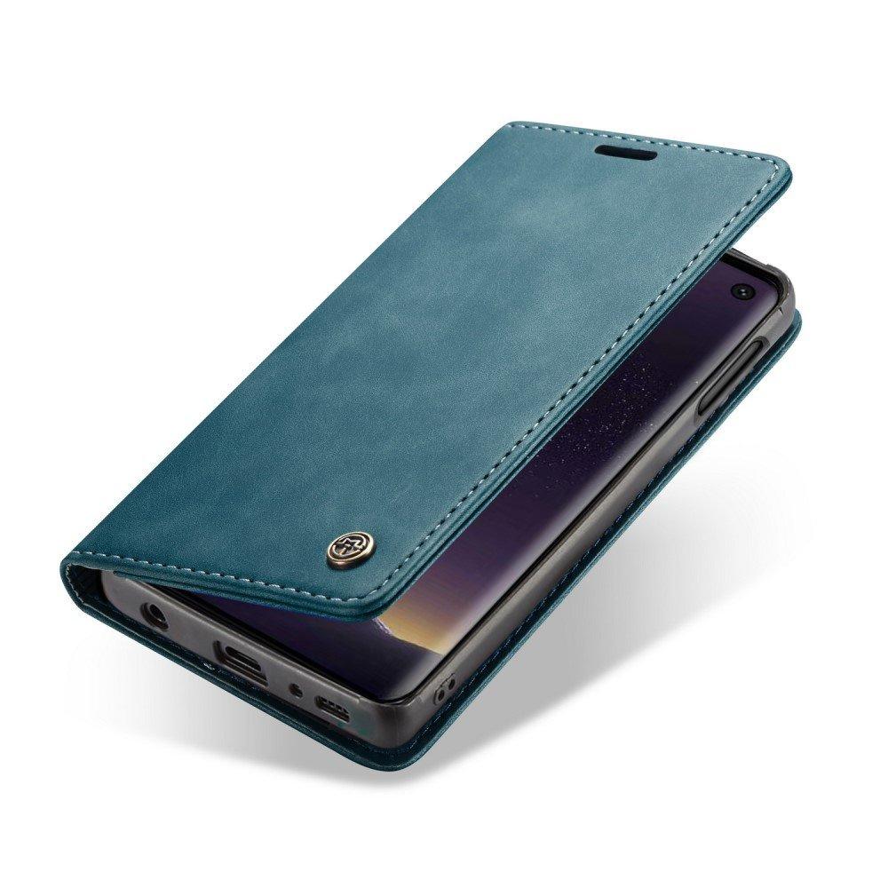 CASEME Case for Samsung Galaxy S10E, Leather Wallet Case, Blue