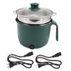 Electric Cooking Pot 1.5L 600W Stainless Steel Anti Scald Handle Clear Lid Electric Cooker for Home