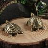 Lucky Small Money Turtle Retro Tortoise Statue Desktop Ornaments Solid Copper Figurines Home Decoration