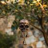 Outdoor Skull Decor Dark Theme Wind Chime Vintage Skull Wind Chime for Indoor Outdoor Garden Patio Metal Hanging Bell Halloween