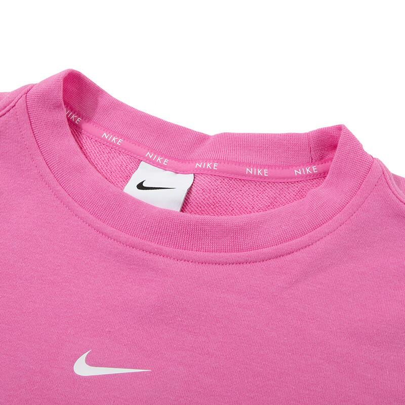 Nike Однотонный повседневный свитшот с круглым вырезом и длинными рукавами, женские топы, розовый FB5126-675