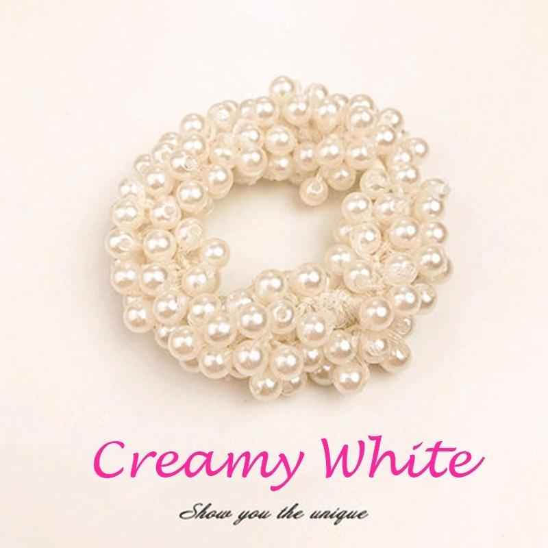 Резинка для волос, с имитацией жемчуга. В наборе 2шт