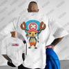 One Piece Луффи Зоро Аниме Графический Принт Мужская Хлопковая Футболка Летняя С Коротким Рукавом Футболки Одежда Повседневные Свободные Топы