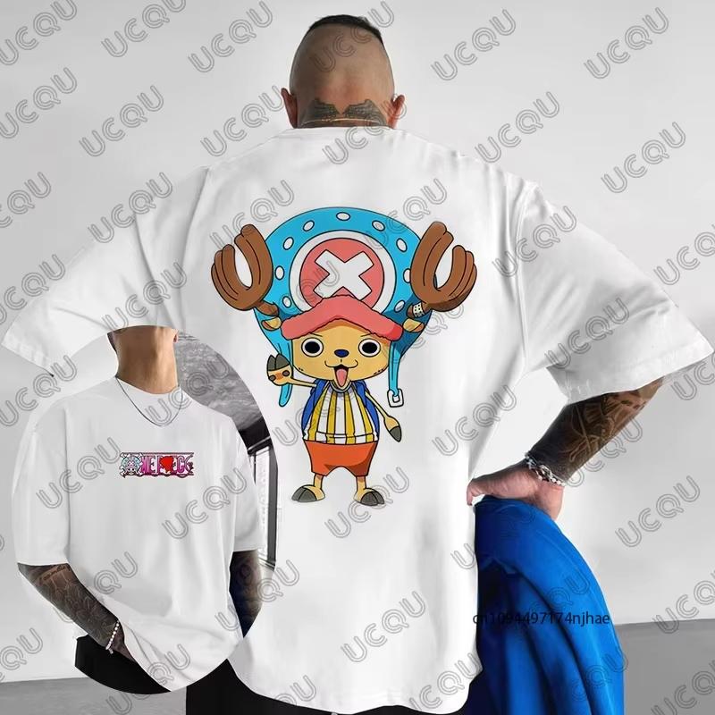 One Piece Луффи Зоро Аниме Графический Принт Мужская Хлопковая Футболка Летняя С Коротким Рукавом Футболки Одежда Повседневные Свободные Топы