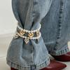 Европа, Америка, бахрома из искусственного жемчуга в виде сердечек, аксессуары для брюк и ног, модная бисерная подвеска, браслет на щиколотку для джинсов