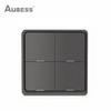 AUBESS Tuya ZigBee Smart Scene Switch 4 Gang 12 Scene Switch Push Button Controller Работает с приложением Smart Life ZigBee Gateway