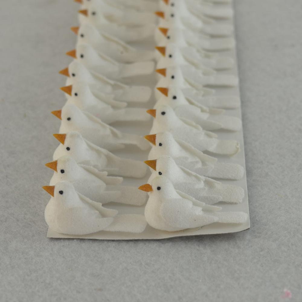 Искусственные птички для декора, 24 шт