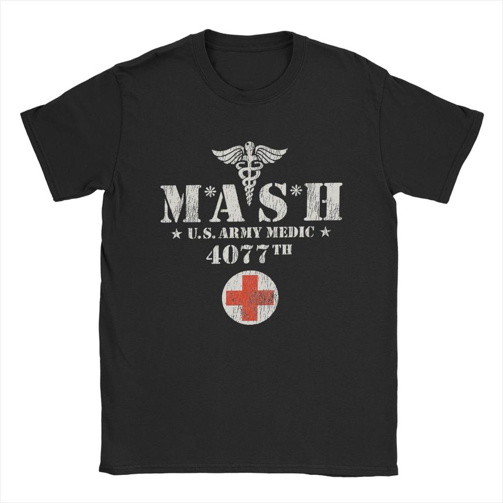 2025 Novelty Mash 4077 TV Show T-Shirt Men Women Cotton T Shirt Short Sleeve Tee Shirt Clothing Summer Tops Streetwear Oversized
