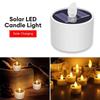 1/3/5pcs Christmas Solar Lights LED Candle Flameless Lamp Waterproof Solar Tea Light Rechargeable Garden Candle Lights for Party Home Decor