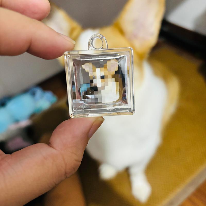 1 шт. пустой акриловый пиксельный фильтр брелок прозрачная рамка брелок пара годовщина выпускной сумка кулон Diy аксессуары