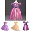 Элегантное детское платье принцессы для девочек для косплея Рапунцель Белль Золушки