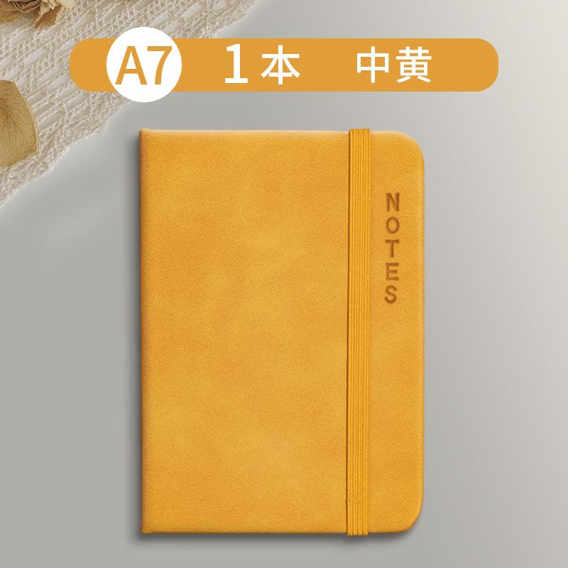 Цветной блокнот формата А7 в кожаном переплете с ремешком, приятным на ощупь, портативный чехол для быстрых заметок и рукописных напоминаний