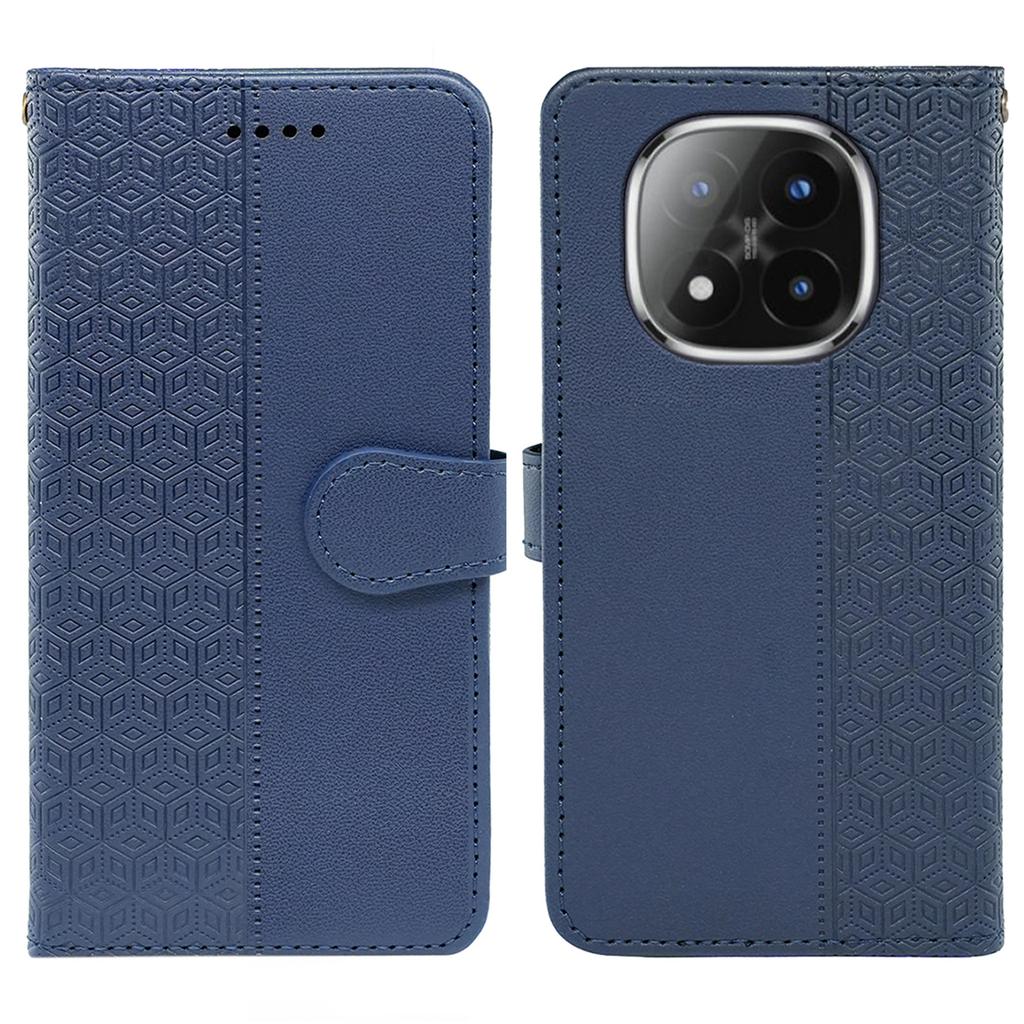 Для Xiaomi Poco M8 Pro 5G/Redmi Note 15 Pro+ 5G (Глобальный) Кожаный чехол-книжка с тиснением