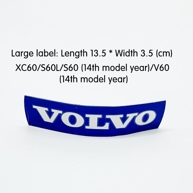 Car front grille logo/blue and black letter badge/steering wheel sticker for Volvo V50 S60L XC60 S40 XC90 V60 S80 V90 V70 V6 T6