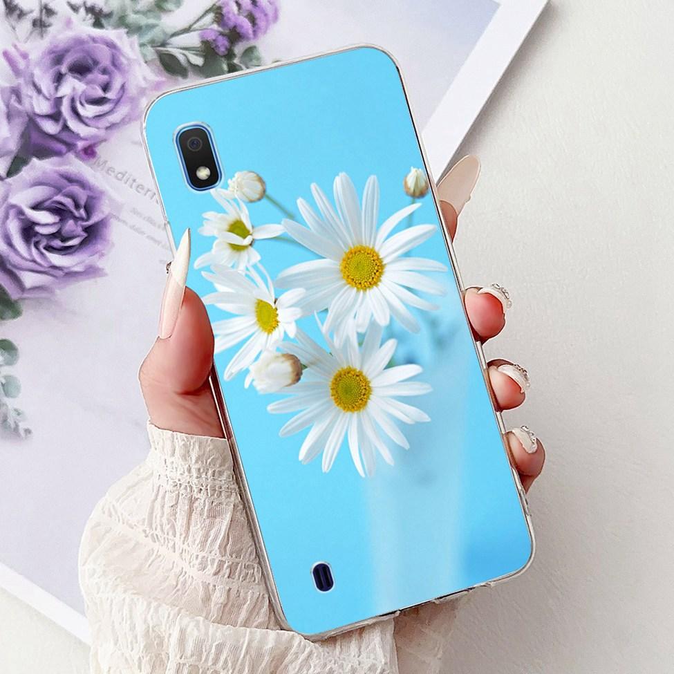 Прозрачный чехол для Samsung A10 SM-A105F Милые модные цветы Нарисованная задняя крышка Для телефона Samsung Galaxy A10 A105G A105M A105FN