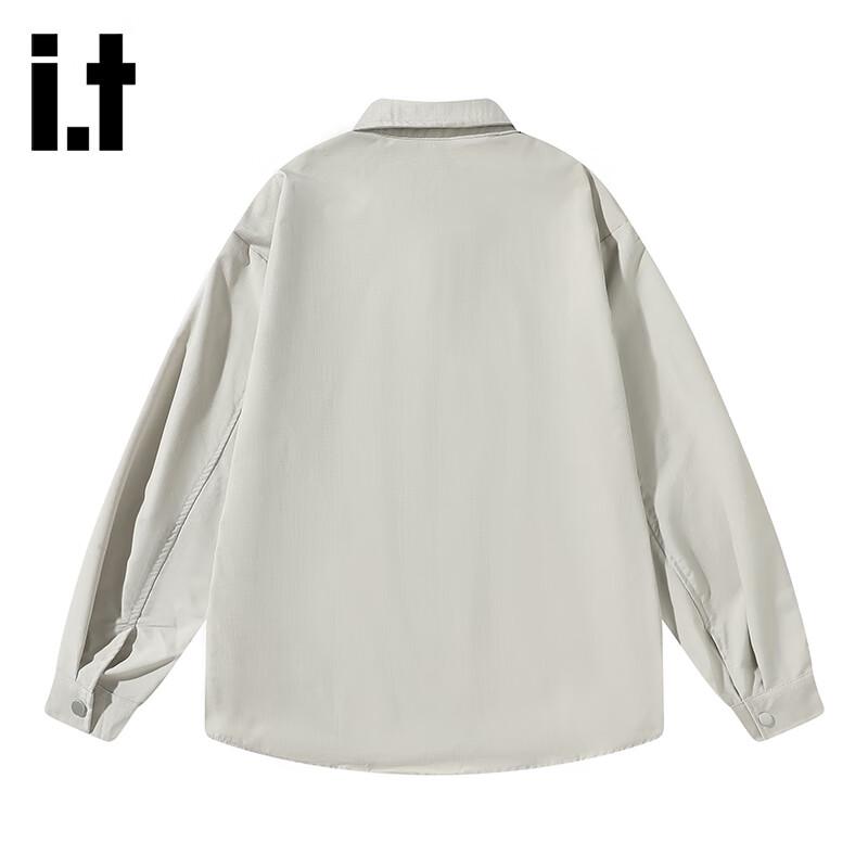 Унисекс рубашка Izzue с американским воротником и длинным рукавом