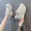 Leather High-value Dad Shoes Women's Ins Trendy Cool Platform White Shoes 2025 Spring and Autumn New Casual Sports Shoes