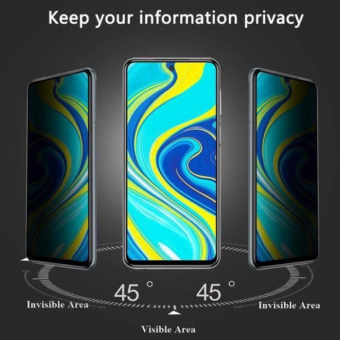 [2 шт.] Защитное стекло Anti-Spy для Xiaomi Redmi 9 - Защита экрана