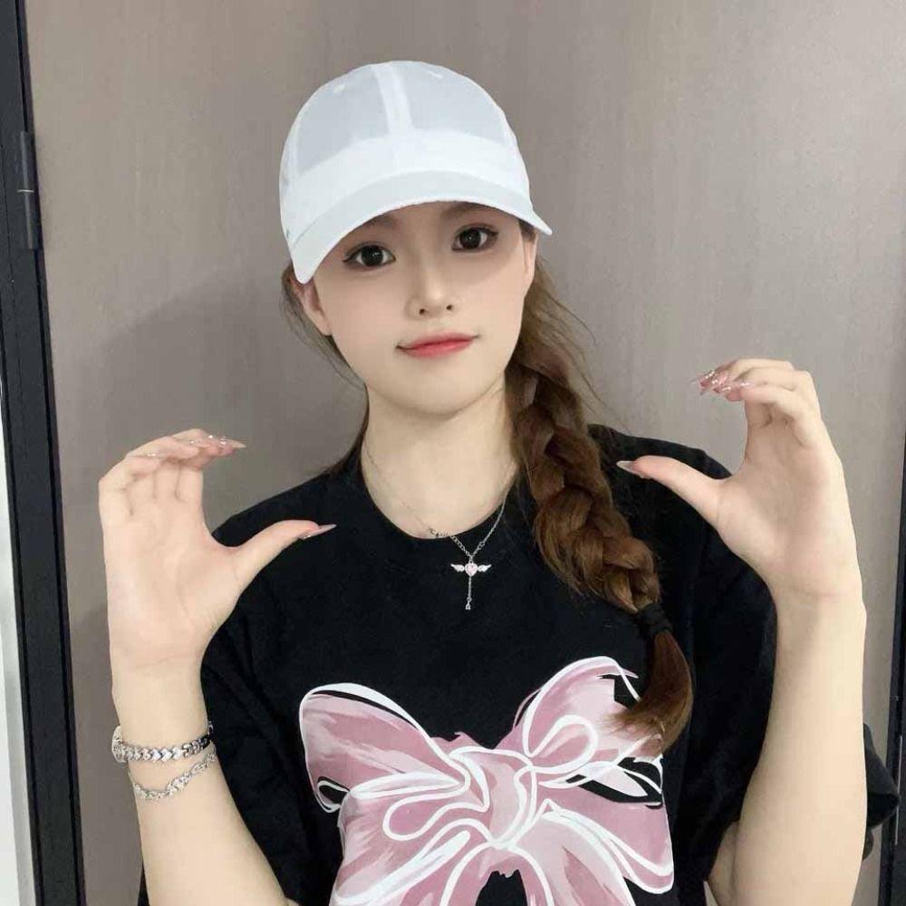 Solid Color Solid Color Sun Hat Korean Style Peaked Cap Quick-Drying Baseball Cap Girl