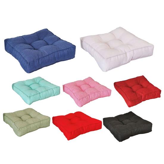 Сплошной цвет, квадратная подушка для сиденья, дышащая хлопковая льняная утолщенная высокоэластичная мягкая подушка, супер мягкий стул для домашнего офиса, татами, диван, коврик для сидения на полу