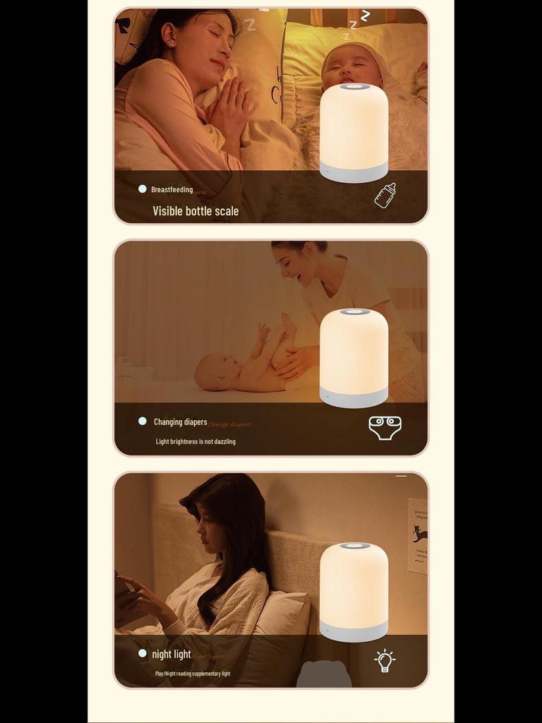 Креативный портативный светодиодный ночник для спальни, зарядка через USB, атмосферный барный светильник