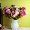 8 Heads Vintage Artificial Peony Flower Wedding Party Home Room Decoration Gift