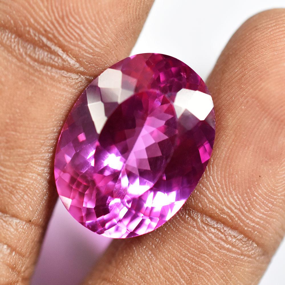 Natural Pink Tourmaline Loose Gemstone 21.55 ct Oval Cut for Her October Birthday Birthstone