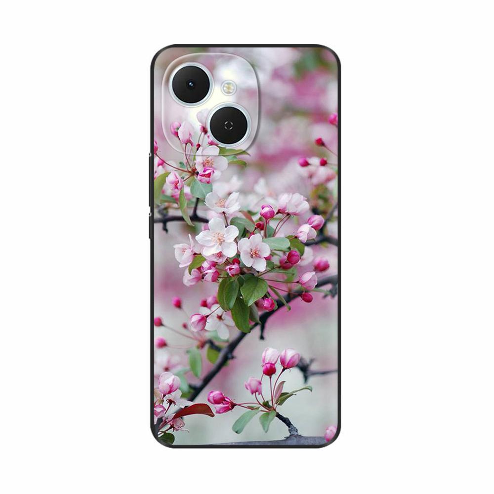 Чехол для Tecno Spark 40C Цветы Мягкий Силикон ТПУ Чехлы для Телефона Для Tecno Spark 40C Ударопрочный Крутой Волк Цветы Защитная Крышка
