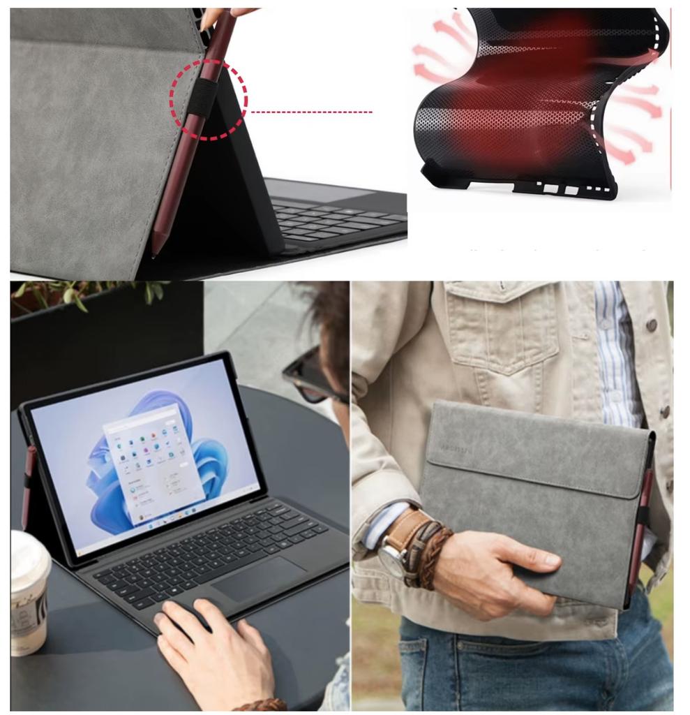Tablet and keyboard case for Microsoft Surface Pro X / 9 / 10 / 11 13"