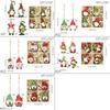 12Pcs Wooden Christmas Gnome Ornaments Xmas Tree Hanging Pendant 2025 Navidad Party Decoration for Home 2026 New Year Kids Gift