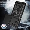 For TECNO Pova 7 4G Case with Slide Camera Lid PC+TPU Kickstand Phone Cover