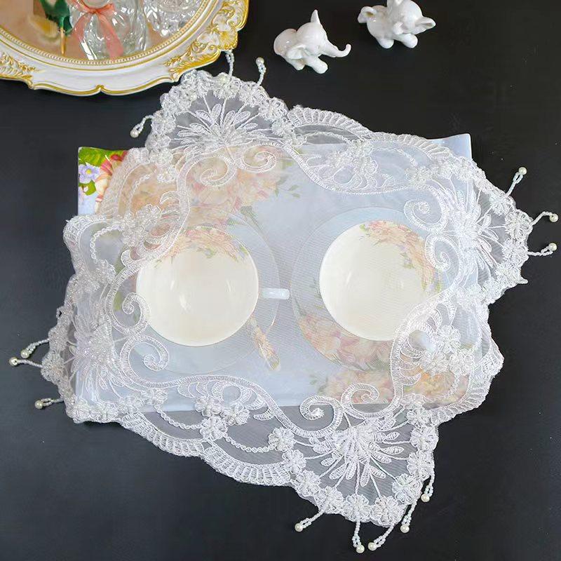 НОВЫЙ бисер цветы вышитые скатерть чехол для стола свадьба столовая чай скатерть кухня Рождество украшение стола и аксессуары