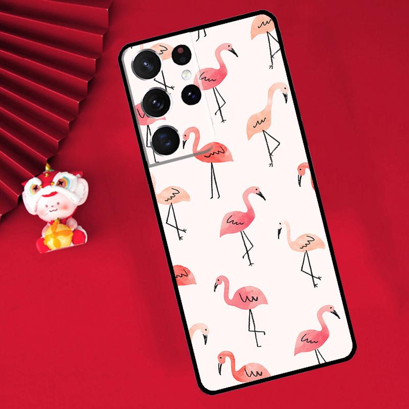 Flamingo Case For Samsung Galaxy S24 Ultra S21 S22 S20 S23 S25 Ultra Plus S9 S10 S25 FE Cover Funda
