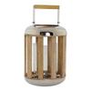Lantern - Silver - 22x22x32 Cm - Metal - Wood - Contemporary Design
