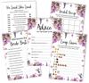 Inkdotpot Bridal Shower Games Set of 5 (Activities for 50 Guests) Floral Theme Fun Bachelorette Party Games Set Bundle