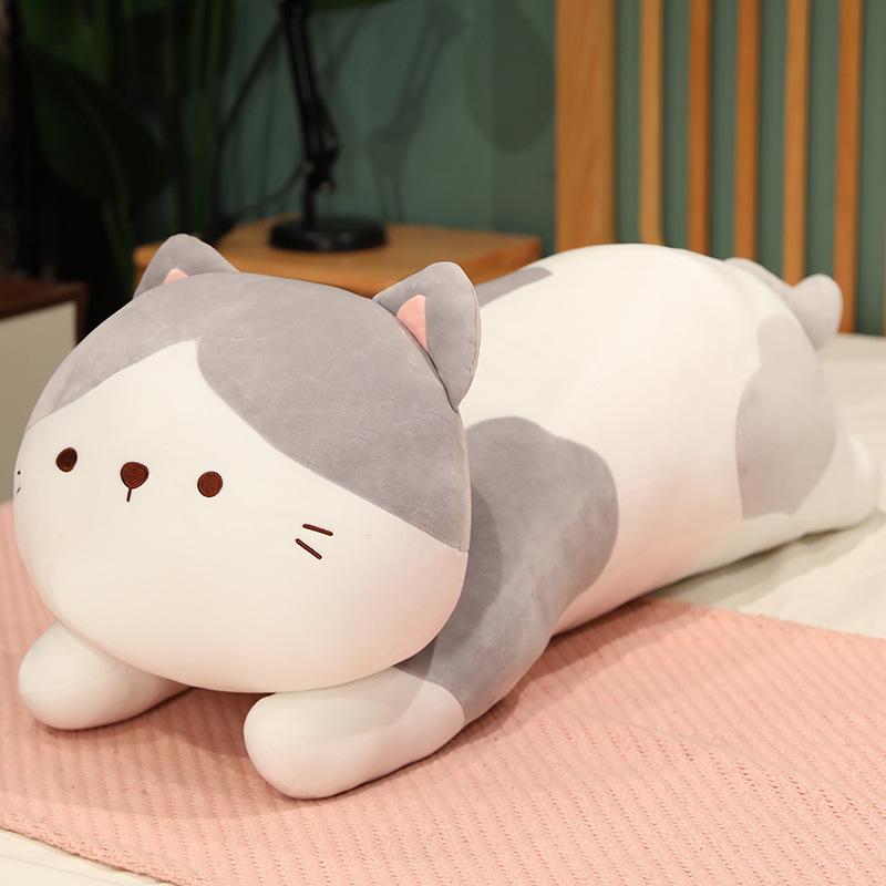 Sleeping Cat Throw Pillow Plush Toy Kitten Doll Girl Sleeping Leg Long Pillow Birthday Gift