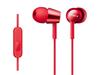 Sony MDR-EX150AP Earphones: In-Ear, Remote Control, and Microphone, Red