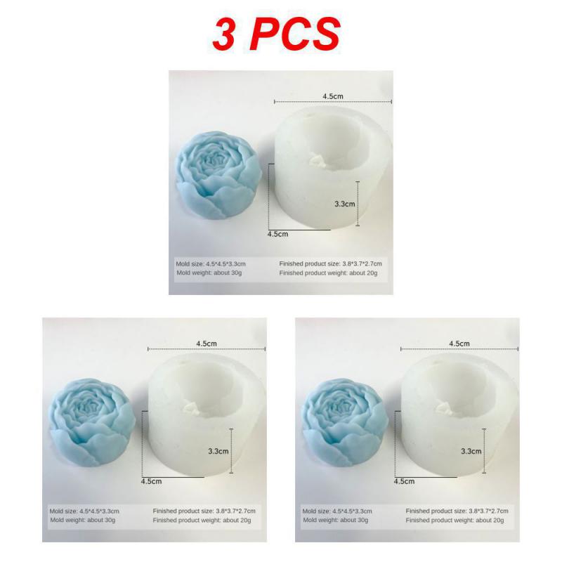 Quality Food-grade Flower Silicone Mold DIY Ornaments Handmade Soap 3D Cake Chocolate Candy Jelly Baking Tool Molds Reusable