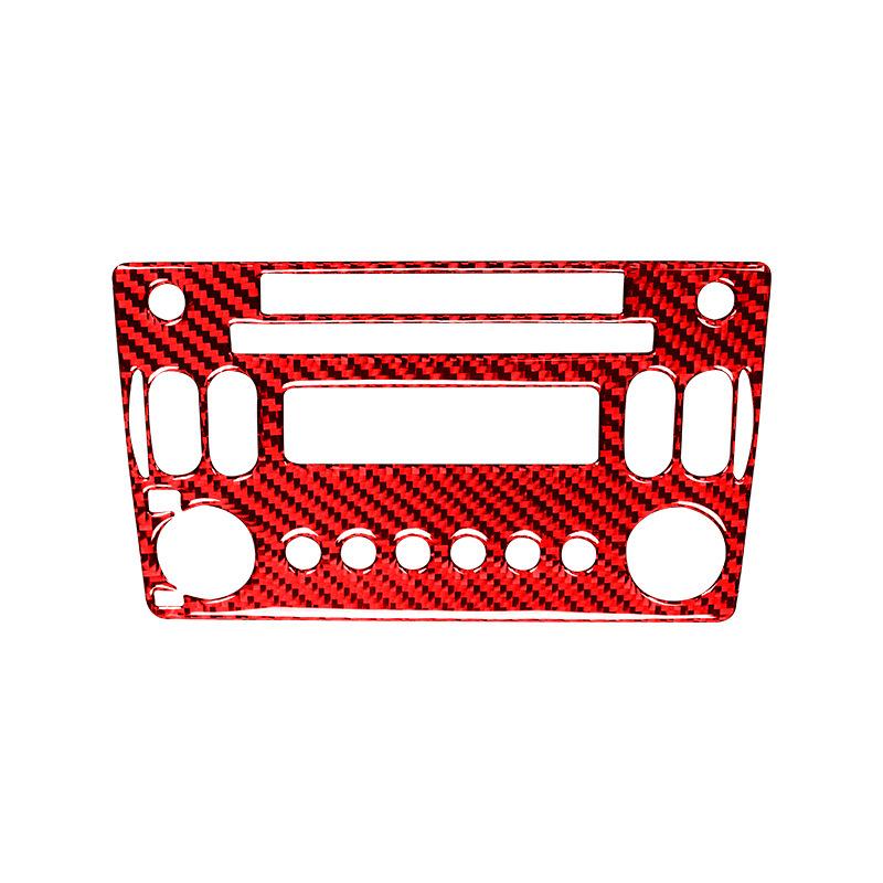 Наклейки-рамки с кнопками и ручками для центральной консоли и мультимедийной CD-панели из углеродного волокна для Nissan 350Z 2003-2009 Автоаксессуары