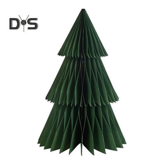 3D Paper Christmas Tree Reusable Tabletop Decor Honeycomb Tree Easy Assembly Mini Xmas Tree for Festive Party Table Centerpiece