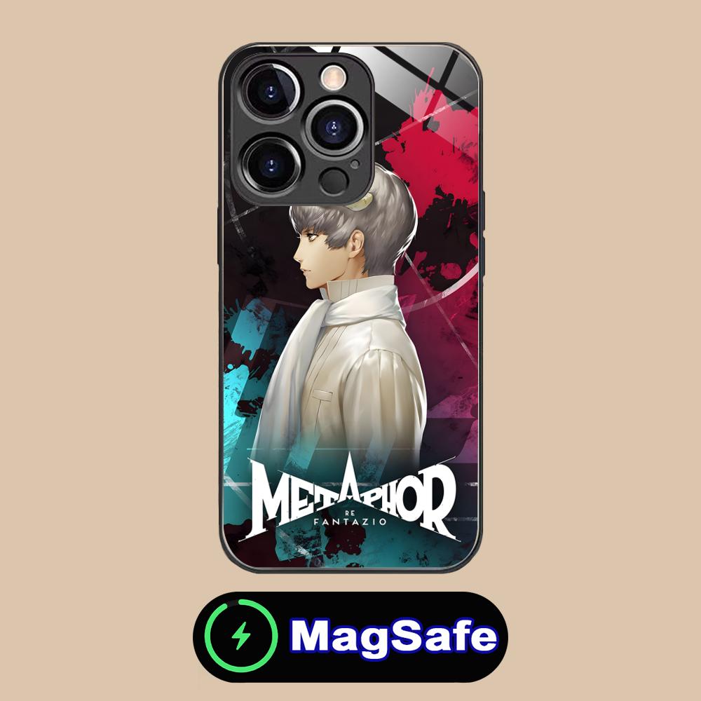 Чехол для телефона Metaphor ReFantazio для iPhone 16 15 14 13 12 11 Pro Max Plus Mini MagSafe Стеклянный Цветной Защитный Чехол для Мобильного Телефона