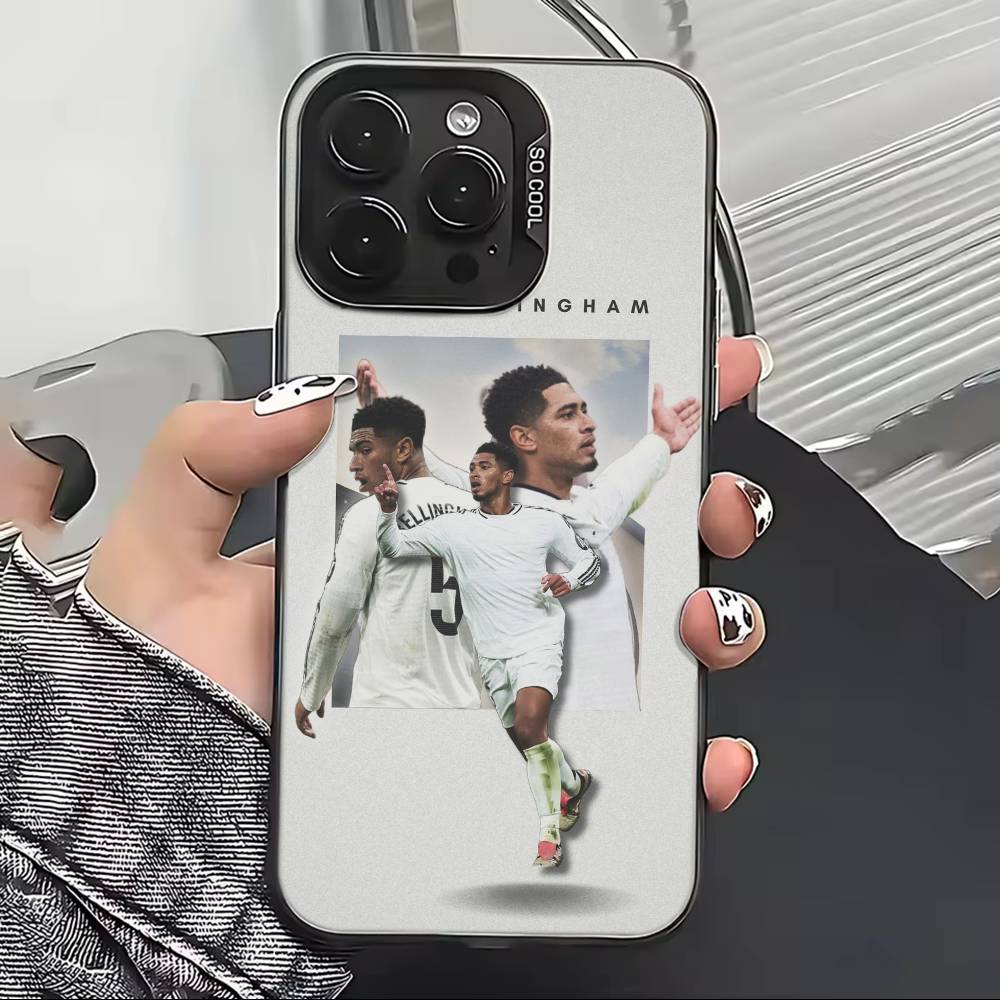 J-Jude F-Football Bellinghams Phone Case For iPhone 17,16,15,14,13,12,11 Plus,Pro Max,XS,Colorful Silver Black Cover