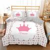 3D Printed Couple Bedding Set I Love You Crown Duvet Cover Double Twin Full Queen King Adult Kids Bedclothes Quilt Cover 2/3pcs