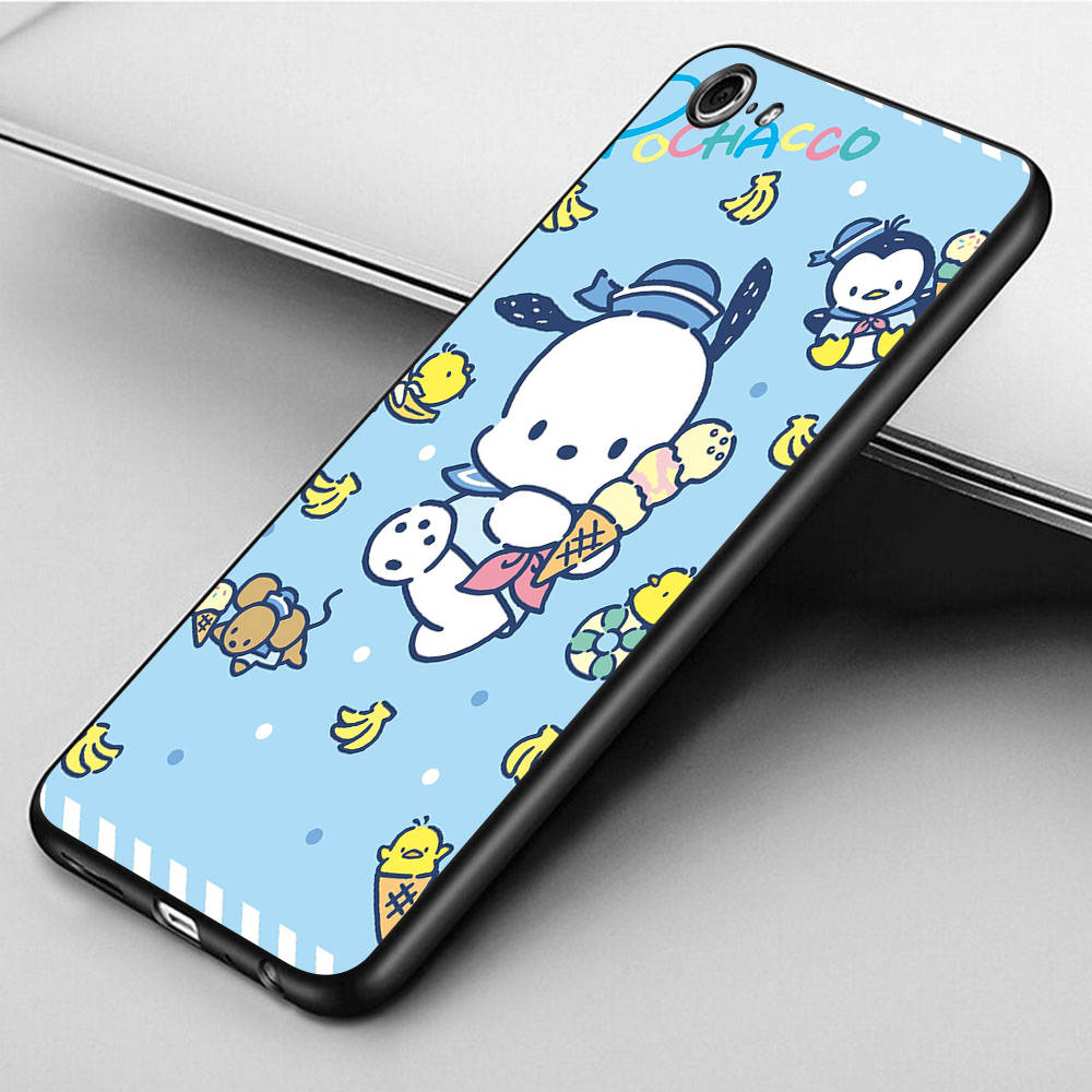 Чехол KT73 Pochacco для Samsung A04 A14 A23 A34 A54 M23 M33 M52 M53 Realme 10 9 C30S C35 C55 VIVO Y02S Y21 Y33S Y51 X80 Pro Прозрачный чехол